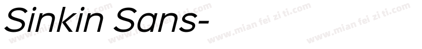 Sinkin Sans字体转换